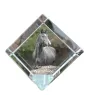American Warmblood - crystal cube with a horse picture, horse picture in crystal, cubic paperweight from Art-Dog brand