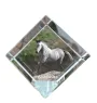 Andalou - un cube de cristal avec une photo de cheval, une photo de cheval dans le cristal, un presse-papiers cubique de la marque Art-Dog