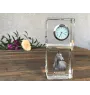 American Warmblood - crystal clock with a photo, photo of a horse in crystal, personalized desk clock by Art-Dog brand