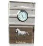 Andalusian - glass clock with a photo, photo of a horse in crystal, personalized standing office clock by Art-Dog brand