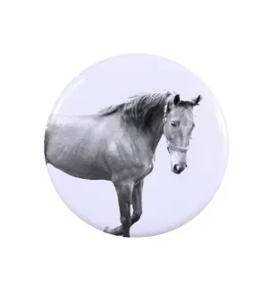 American Saddlebred - collector's ring with a horse portrait, handmade product, Art-Dog brand