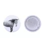 Cheval de selle américain ornement de chemise, broche pour sac, cadeau idéal avec la possibilité d'ajouter votre propre graphisme de la marque Art-Dog