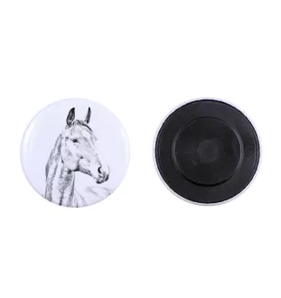 Amerikanisches Warmblut - Magnet mit Pferd, ein einzigartiges Abdruck des Pferdes der Marke Art-Dog