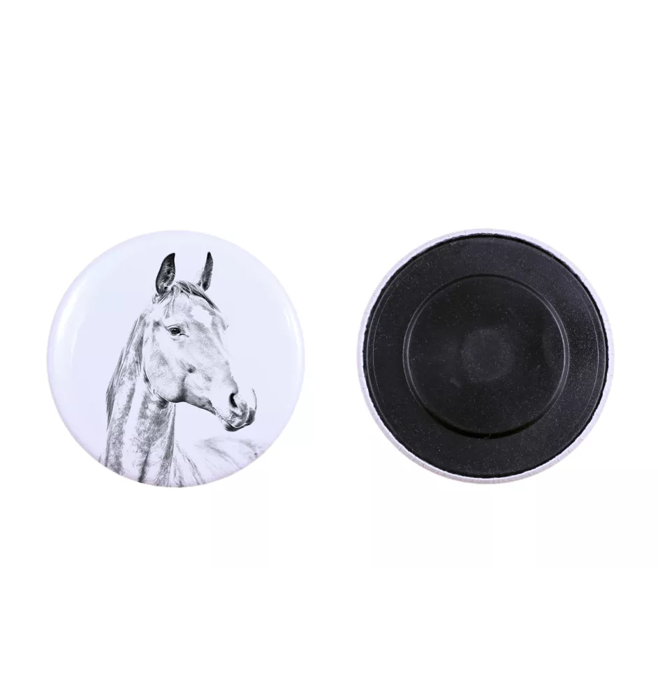 Amerikanisches Warmblut - Magnet mit Pferd, ein einzigartiges Abdruck des Pferdes der Marke Art-Dog