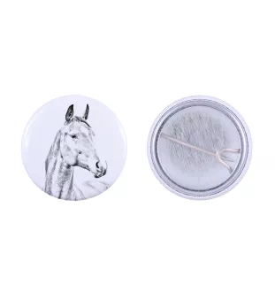 American Warmblood - shirt accessory, bag pin, perfect gift with the option to add your brand graphics from Art-Dog.