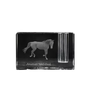 American Saddlebred - Stifthalter, Kristallorganisator mit Bild eines Pferdes, einzigartige Schreibtischdekoration der Marke Art-Dog
