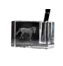 Cheval de selle américain - Porte-stylos, organiseur en cristal avec image d'un cheval, décoration de bureau unique par la marque Art-Dog