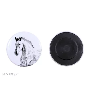 Andalusier - Magnet mit Pferd, ein einzigartiges Abdruck des Pferdes der Marke Art-Dog