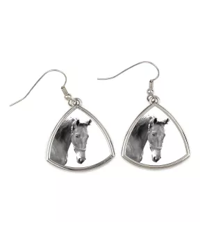 American Saddlebred - Pferdeohrringe, hängende Ohrringe mit einem Bild, personalisierter Schmuck mit dem Aufdruck der Marke Art-Dog