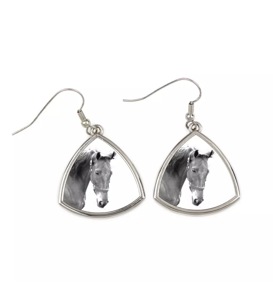 American Saddlebred - Pferdeohrringe, hängende Ohrringe mit einem Bild, personalisierter Schmuck mit dem Aufdruck der Marke Art-Dog