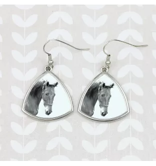 American Saddlebred kolczyk ze zdjęciem konia Art-Dog