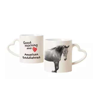 American Saddlebred - cup with a dog, adorable cup with a heart-shaped handle, universal gift from the Art-Dog brand