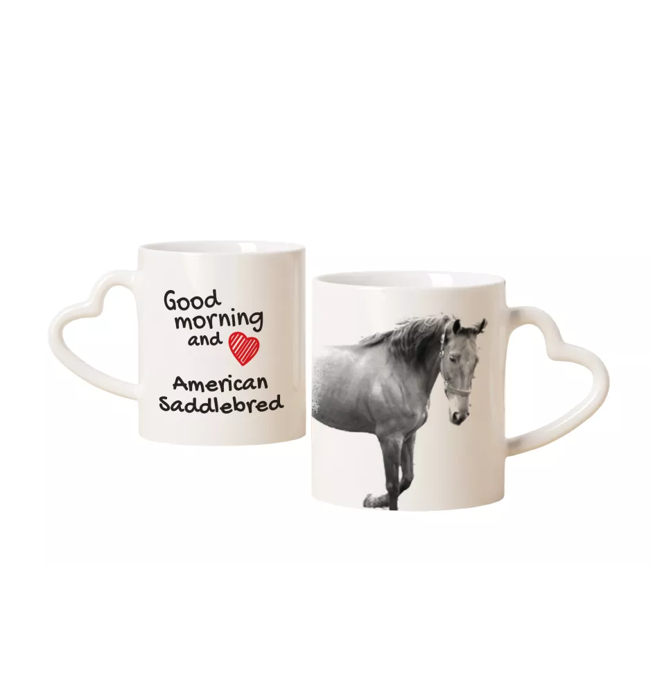 American Saddlebred - Tasse mit Hund, entzückende Tasse mit herzförmigem Henkel, universelles Geschenk der Marke Art-Dog