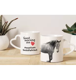 American Saddlebred - cup with a dog, adorable cup with a heart-shaped handle, universal gift from the Art-Dog brand