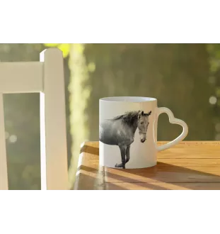 American Saddlebred - cup with a dog, adorable cup with a heart-shaped handle, universal gift from the Art-Dog brand