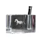 Andalusian - Pen stand, crystal organiser with picture of a horse, unique desk decoration by Art-Dog brand