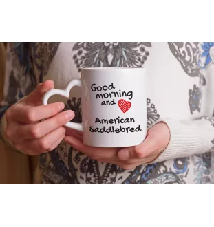 American Saddlebred - Tasse mit Hund, entzückende Tasse mit herzförmigem Henkel, universelles Geschenk der Marke Art-Dog