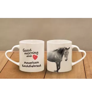 American Saddlebred - Tasse mit Hund, entzückende Tasse mit herzförmigem Henkel, universelles Geschenk der Marke Art-Dog