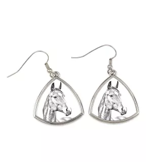 American Warmblood - earrings with a horse, hanging earrings with a picture, personalized jewelry with Art-Dog brand print