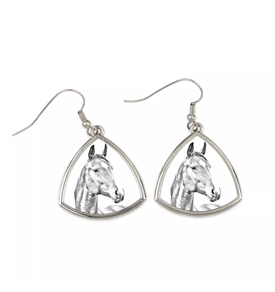 American Warmblood - earrings with a horse, hanging earrings with a picture, personalized jewelry with Art-Dog brand print