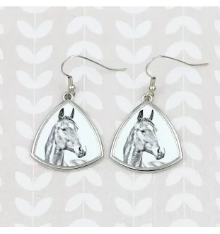 American Warmblood - earrings with a horse, hanging earrings with a picture, personalized jewelry with Art-Dog brand print