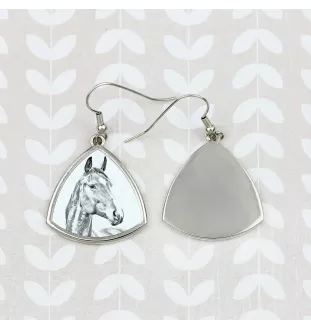 American Warmblood - earrings with a horse, hanging earrings with a picture, personalized jewelry with Art-Dog brand print