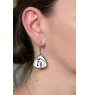 Andalusier - Pferdeohrringe, hängende Ohrringe mit einem Bild, personalisierter Schmuck mit dem Aufdruck der Marke Art-Dog
