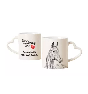 Cheval de sang américain - tasse avec chien, une tasse adorable avec une anse en forme de cœur, un cadeau universel de la marque Art-Dog