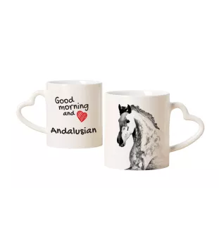 Andalou - tasse avec chien, une tasse adorable avec une anse en forme de cœur, un cadeau universel de la marque Art-Dog
