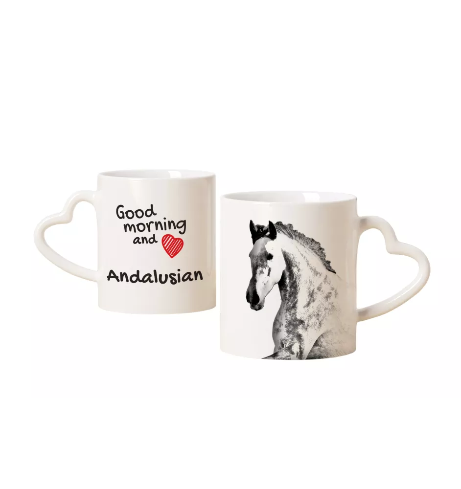 Andalou - tasse avec chien, une tasse adorable avec une anse en forme de cœur, un cadeau universel de la marque Art-Dog