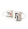 Andalusian - cup with a dog, adorable cup with a heart-shaped handle, universal gift from the Art-Dog brand
