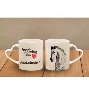 Andalou - tasse avec chien, une tasse adorable avec une anse en forme de cœur, un cadeau universel de la marque Art-Dog