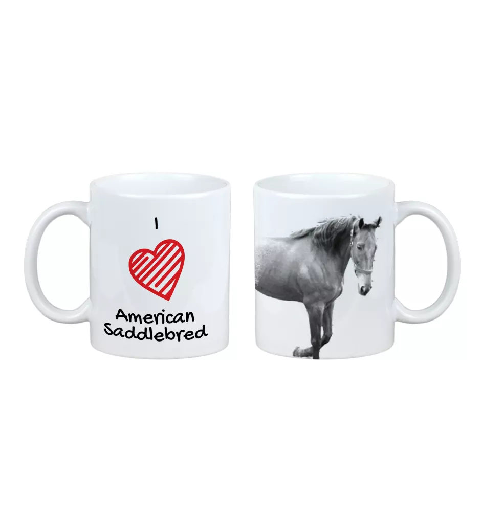 Cheval de selle américain - tasse avec un cheval, une tasse charmante avec une illustration, un cadeau avec votre photo de la marque Art-Dog