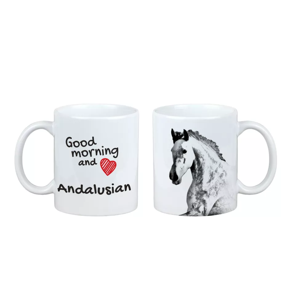 Andalusier - Tasse mit Hund, personalisierte Tasse mit Druck, klassisches Geschenk für jeden von der Marke Art-Dog.