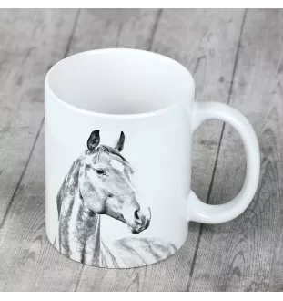 Amerikanisches Warmblut - Tasse mit Hund, personalisierte Tasse mit Druck, klassisches Geschenk für jeden von der Marke Art-Dog.