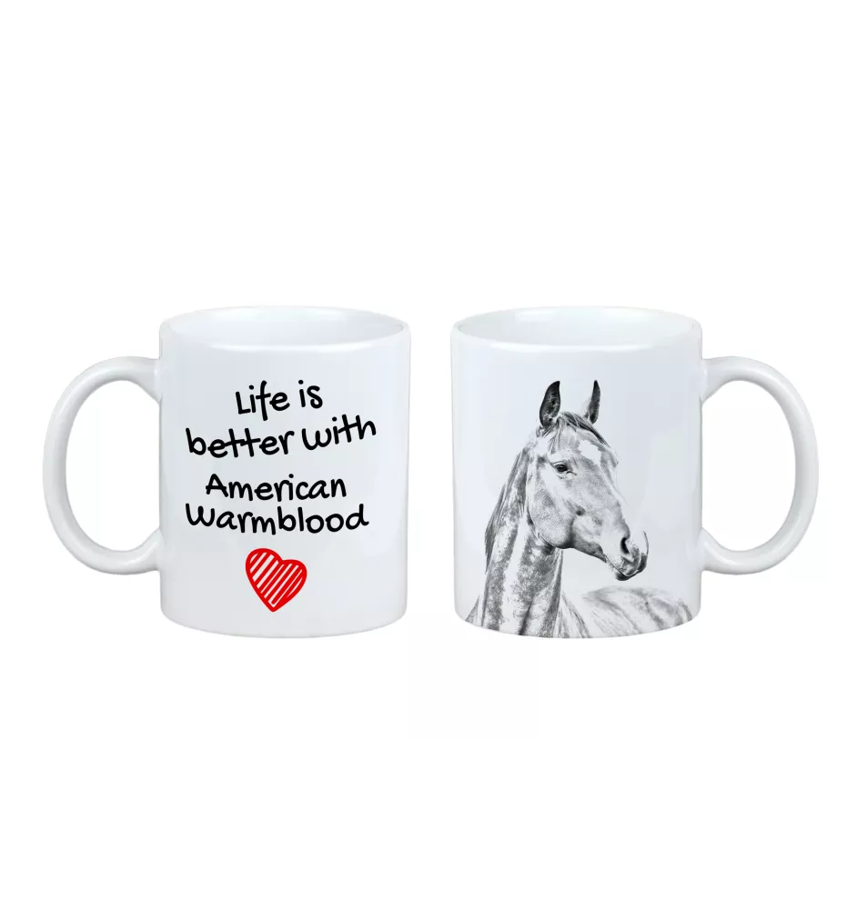 American Warmblood - mug with a horse, mug with a photo, personalized gift from the Art-Dog brand