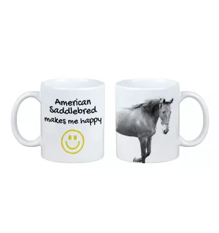 American Saddlebred - Becher mit Pferd, fröhlicher Becher für Hundefreunde, personalisiertes Geschenk der Marke Art-Dog