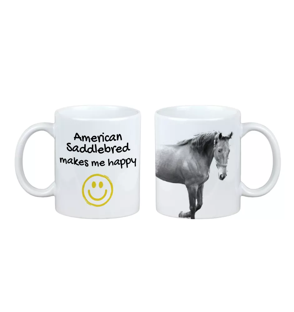 American Saddlebred - Becher mit Pferd, fröhlicher Becher für Hundefreunde, personalisiertes Geschenk der Marke Art-Dog
