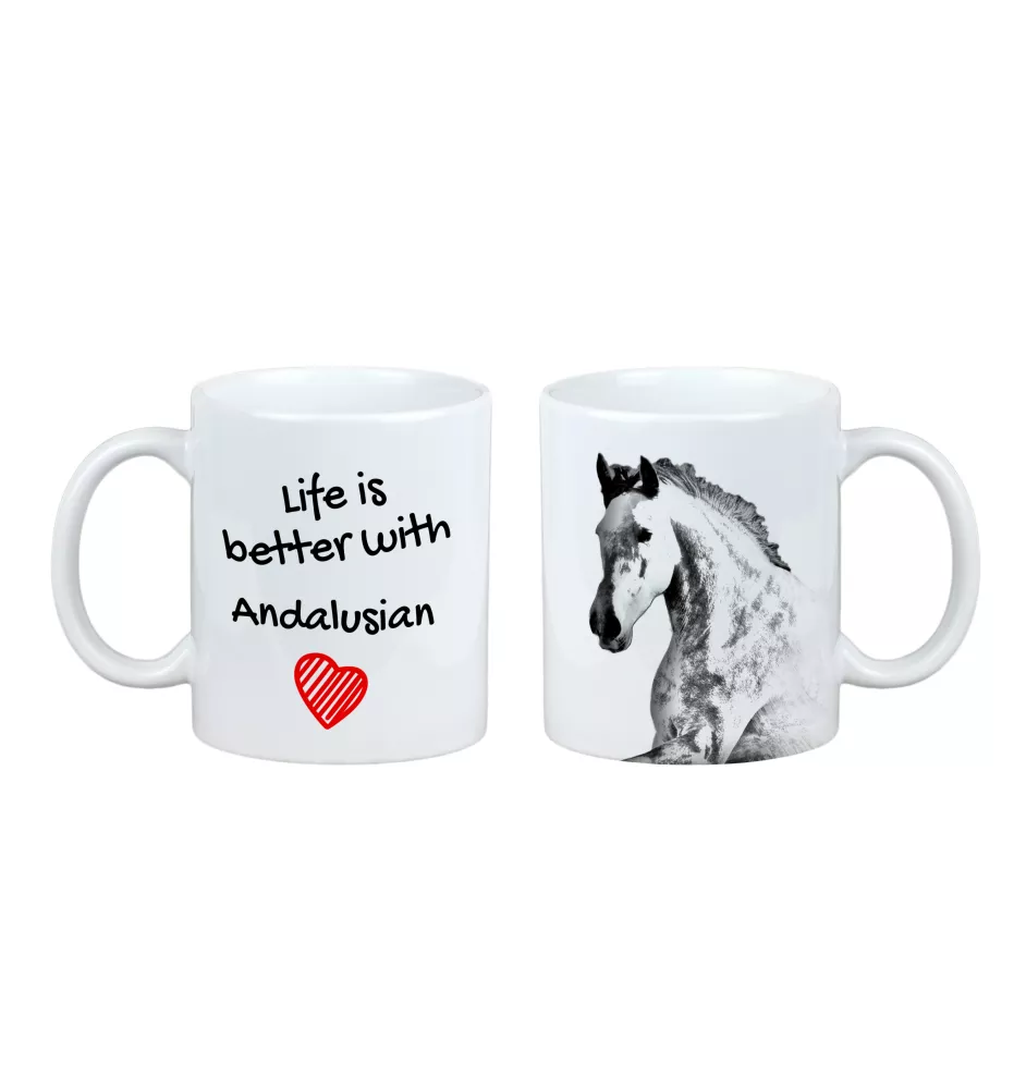 Andalou - tasse avec un cheval, tasse avec une photo, cadeau personnalisé de la marque Art-Dog