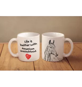 Cheval de sang américain - tasse avec un cheval, tasse avec une photo, cadeau personnalisé de la marque Art-Dog