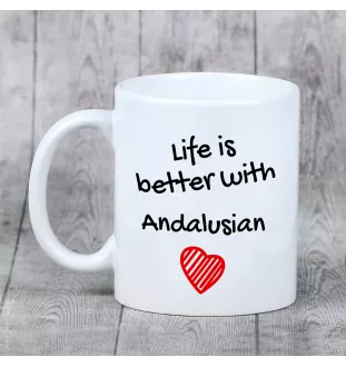 Andaluzyjski kubek z koniem life is better Art-Dog