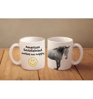 American Saddlebred - Becher mit Pferd, fröhlicher Becher für Hundefreunde, personalisiertes Geschenk der Marke Art-Dog