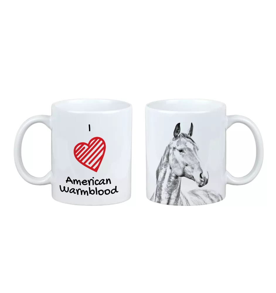 Cheval de sang américain - tasse avec un cheval, une tasse charmante avec une illustration, un cadeau avec votre photo de la marque Art-Dog