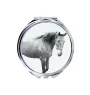American Saddlebred - Taschenspiegel mit Pferd, personalisierter Taschenspiegel, kompakter Spiegel mit Art-Dog-Logo