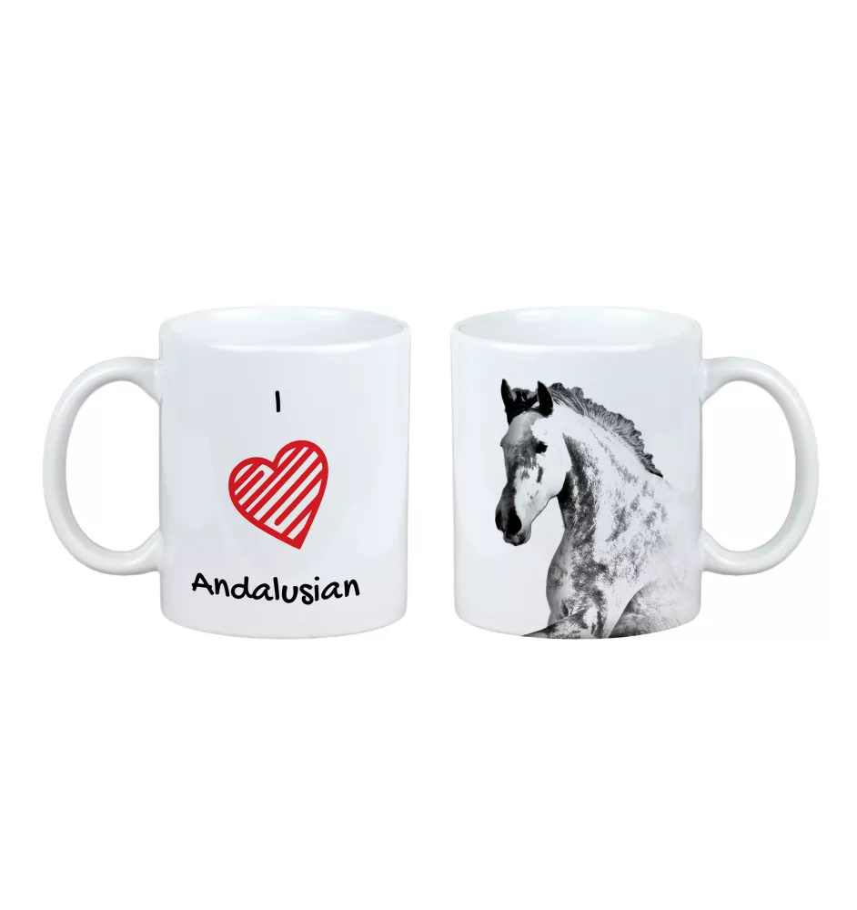 Andalou - tasse avec un cheval, une tasse charmante avec une illustration, un cadeau avec votre photo de la marque Art-Dog
