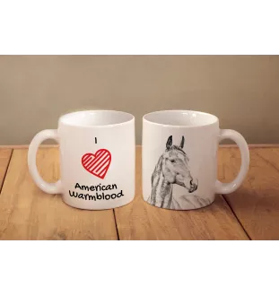 Warmblood amerykański kubekz koniem I love Art-Dog