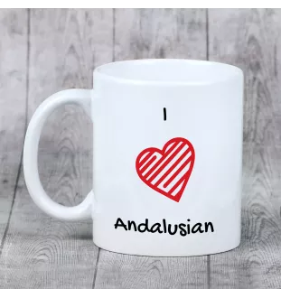 Andaluzyjski kubekz koniem I love Art-Dog