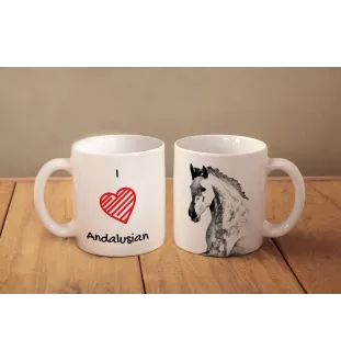 Andaluzyjski kubekz koniem I love Art-Dog