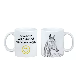 Cheval de sang américain - tasse avec un cheval, une tasse joyeuse pour les amoureux des chiens, un cadeau personnalisé de la marque Art-Dog