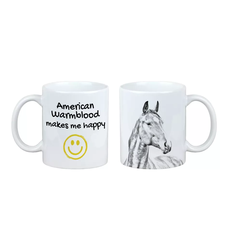 Cheval de sang américain - tasse avec un cheval, une tasse joyeuse pour les amoureux des chiens, un cadeau personnalisé de la marque Art-Dog